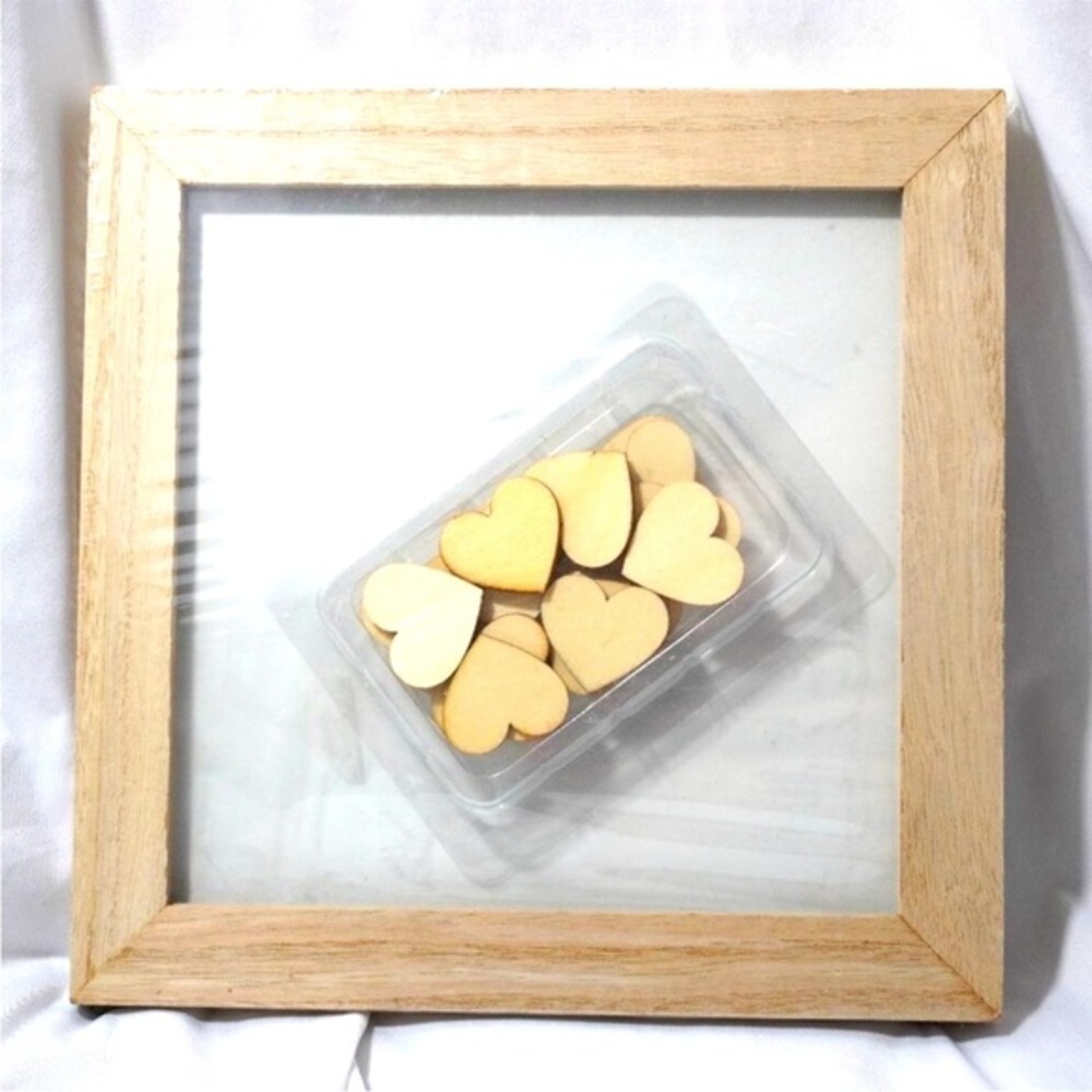 Drop Box Guest Book with Mini Heart-Shaped Cutouts